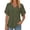 Army Green, variant on Women T-Shirts Elegant Solid Color Summer T Shirt With Petal Short Sleeve And Stylish V-Neckline Stylish Tops