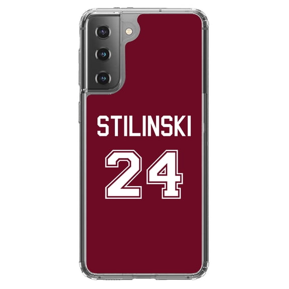 DistinctInk Clear Shockproof Hybrid Case for Galaxy S21  PLUS 5G (6.7" Screen) - TPU Bumper, Acrylic Back, Tempered Glass Screen Protector - Stilinski 24