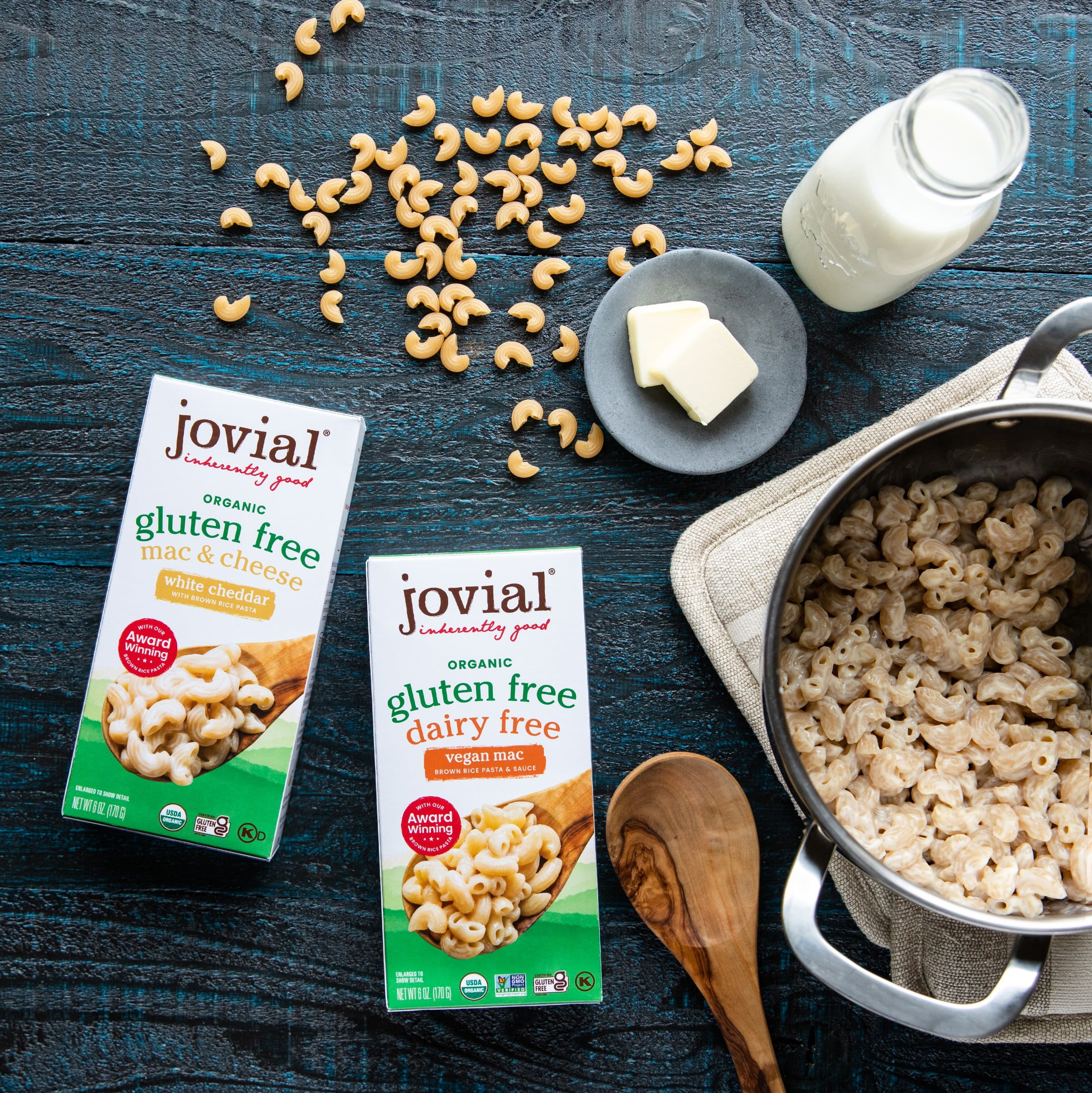 (4 pack) Jovial 100% Organic Gluten Free White Cheddar Box Mac & Cheese, Packaged Meal, 6 oz