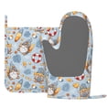 thumbnail image 2 of Disketp Summer Time With Gnome Oven Mitts and Potholders BBQ Gloves-Oven Mitts and Pot Holders with Recycled Infill Silicone Non-Slip Cooking Gloves for Cooking Baking Grilling, 2 of 8