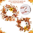 thumbnail image 5 of Bcylexb Fall Floral Wreaths for Front Door, 16.7" Artificial Maple Leaf Wreaths Realistic Hanging Door Wreath for Entry Porch Window Wall Indoor Outdoor Home Decor, 5 of 9