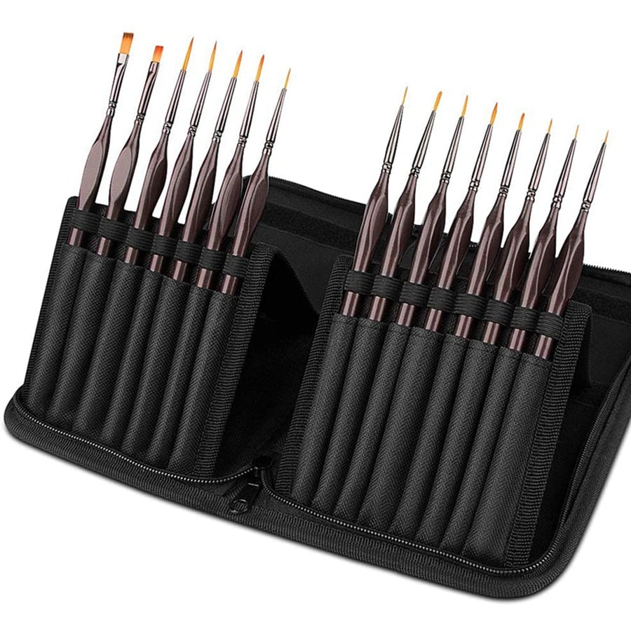 Detail Paint Brush Set,15Pcs Miniature Painting Brushes Kit