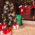 thumbnail image 4 of Saco de Papá Noel Verde - Reno de Navidad Oficina de Correos Saco de Bolsa de Regalo con Cuerda Excelente Rendimiento ER014310WZ, 4 of 5
