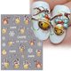 thumbnail image 4 of 5D Red Christmas Nail Stickers Glitter Embossed Snowflake Gloves Feather Bulb Bells Winter Xmas DIY Engraved Manicure Decoration, 4 of 4