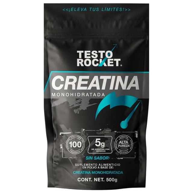 Creatina Monohidratada de Alta Pureza en Polvo. 100 Servicios 500g. Sin Sabor 5gr por Porción. Creatina Pre workout