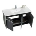 thumbnail image 3 of Fine Fixtures Oakville 48 in. W x 18 in. D x 33 in. H Wall Mounted Bathroom Vanity in Onix Grey with White Ceramic Sink - Chrome hardware, 3 of 8