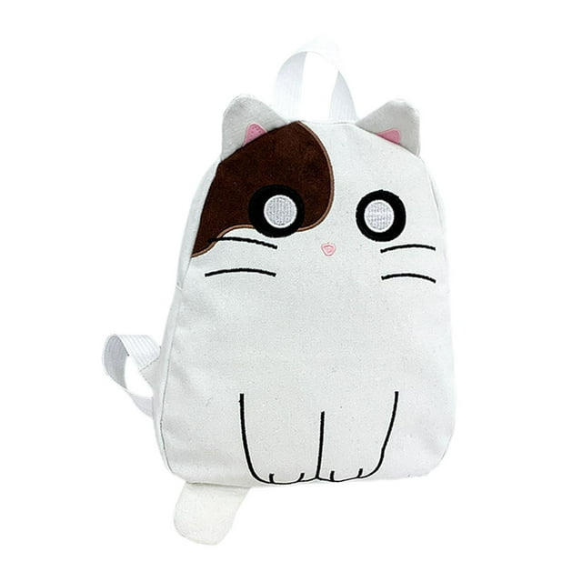 Mochila de lona, bolso decorativo, bolso de mano de moda, lindo bolso de almacenamiento. Blanco