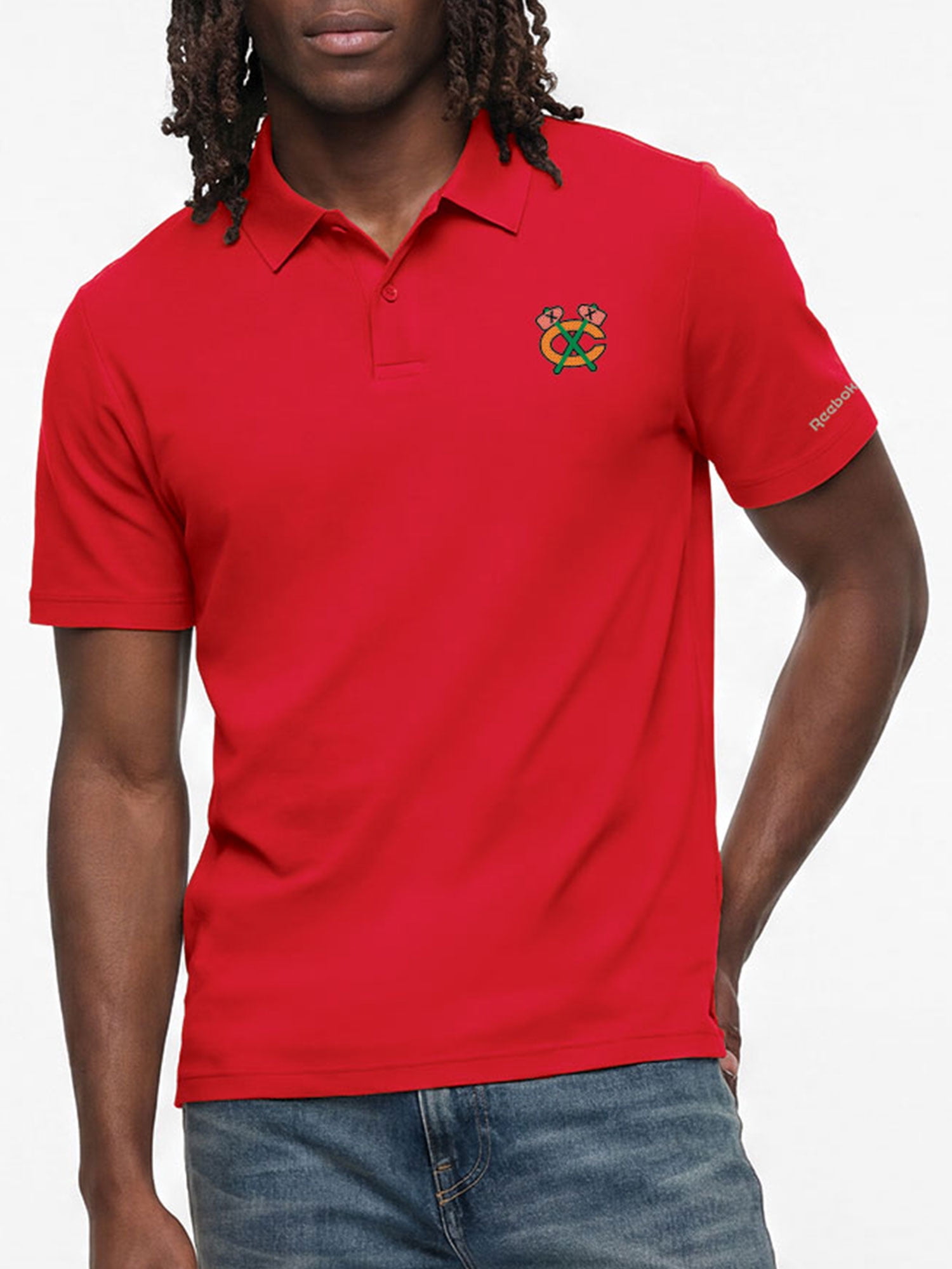 Chicago Blackhawks Reebok Mens Short Sleeve Polo Shirt