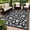 Black and white, variant on Vintage Floral Outdoor Rug 5x8, Waterproof Reversible Plastic Straw Patio Mat with Carrying Bag, Foldable Lightweight Camping Rug for RV, Porch, Deck, Beach, Picnic, Balcony