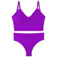 thumbnail image 1 of Ropa interior de color sólido para mujer, bragas, conjuntos de bragas de yoga cómodos, traje a juego para mujer, 1 of 2