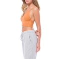 thumbnail image 4 of Made by Olivia Women's Solid Knit Ribbed Seamless Double Strap Triangle Brami Crop Tank Top, 4 of 6