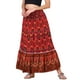 thumbnail image 1 of Faldas largas A-Line de cintura alta con smock floral bohemio para mujer INSPIRE CHIC XS rojas, 1 of 1