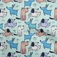 thumbnail image 1 of oneOone Georgette Viscose Pastel Mint Fabric Dog Cartoon Sewing Craft Projects Fabric Prints By Yard 42 Inch Wide-BZ, 1 of 1