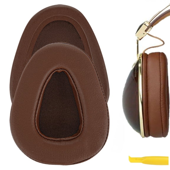 Geekria QuickFit Replacement Ear Pads for Skullcandy Aviator Aviator 2 Aviator2.0 Headphones Ear Cushions, Headset Earpads, Ear Cups Cover Repair Parts (Brown)
