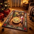 thumbnail image 3 of Cififendec Oversized Christmas 3D Visual Area Rug, 31.5"×19.68", Vintage Santa Themed Embossed Floor Mat for Xmas Living Room Floor Laying, 3 of 7