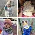 thumbnail image 6 of ZOELNIC Baby Toddler Kids Warm Knitted Fur Pom Bobble Hats Boy Girls Beanie Caps Winter, 6 of 12