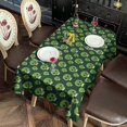 thumbnail image 2 of Green Skull Pattern Rectangle Tablecloth 60"x102",Waterproof Polyester Rectangle Table Cloth, Wipeable Spillproof Polyester Tablecloth for Dining, Camping, Indoor and Outdoor, 2 of 6
