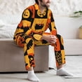 thumbnail image 7 of Sikiie Halloween Banner Symbols Mens Pajama Set, Soft Warm Long Sleeve Sleepwear, Cozy Button-Down Pjs for Men-X-Large, 7 of 7