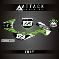 thumbnail image 3 of Attack Graphics Custom Fury Complete Bike Graphics Kit for Kawasaki KX65 2019, 3 of 4