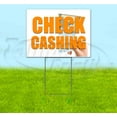 thumbnail image 1 of Check Cashing (18" x 24") Yard Sign, Includes Metal Step Stake, 1 of 6
