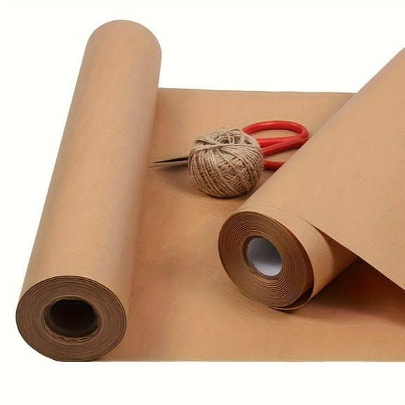 ATJIA Brown Kraft Paper Roll for Craft Bulletin Board Paper Art Table Covering Crafting Gift Wrapping