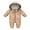 Orange, variant on Esaierr Baby Newborn Winter Snowsuit Coat for Boys Girls Hooded Jumpsuit Warm Romper Printed Zipper Jacket for 3M-3Y
