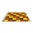 thumbnail image 2 of Ahgly Company Machine Washable Indoor Square Checkered Yellow Modern Area Rugs, 5' Square, 2 of 4