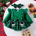 thumbnail image 2 of Infant Christmas Dresses for Girls Long Sleeve Crew Neck A-Line Winter Outfits Romper Christmas Outfits 0-3 Months Girls Dresses, 2 of 8