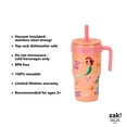 thumbnail image 4 of Zak Designs 18oz Princess Kids Straw Handle Tumbler, Stainless Steel Vacuum Insulated Cruiser Tumbler with Silicone Straw Utilizing Leak-Proof Valve, Travel Straw Tumbler with Handle, 4 of 11