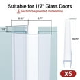 thumbnail image 3 of AmazerBath Side Seal Strip Shower Installation Kit for Shower Door 1/2 Inch Glass - 78.75 Inches (15.75 Inches x 5), 3 of 8
