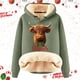 thumbnail image 2 of WILLBEST Sudadera Deportiva para Mujer con Capucha y Estampado Navideño de Vaca XXXX-Grande, 2 of 4