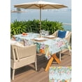 thumbnail image 4 of Easter Outdoor Tablecloth - 52x70 Inch Rectangle Dining Table Cover, Spring Eggs Eucalyptus Branch Floral Wooden Waterproof Outdoor Table Cloth with Umbrella Hole & Zipper for Picnic/Patio/Party, 4 of 7