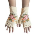 thumbnail image 1 of Gants d'Hiver Tricotés à la Main pour Femmes, Rétro, Crochet, Chauds, Doux, à la Mode, Écran Tactile, 1 of 5