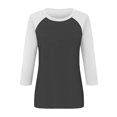 thumbnail image 5 of Shirt for Women's Fashion Casual Raglan Sleeve Round Neck 3/4 Sleeve Loose Printed T-Shirt Ladies Top, 5 of 7