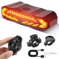 thumbnail image 5 of Luz trasera inteligente para bicicleta, control remoto inalámbrico, luz de giro, sensor de freno y bocina, 5 of 5
