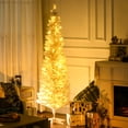thumbnail image 2 of HOMCOM 6' Prelit Artificial Christmas Tree with Warm White LED Lights, 2 of 10
