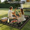 thumbnail image 4 of Black Spring Floral Outdoor Rug for Patio/Deck/Porch, Non-Slip Large Area Rug 3 x 5 Ft, Elegant Pastoral Flowers Birds Retro Art Indoor Outdoor Rugs Washable Area Rugs, Camping Rug Carpet Runner, 4 of 8