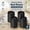 Black 4 Pack, variant on Bed Risers 1 to 4 Inch Heavy Duty Adjustable Furniture Lift, Stackable Sofa Chair Table Desk Legs, 4 Pack Brown