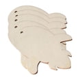 thumbnail image 2 of 5 piezas de madera en blanco sin terminar, recortes de madera, adornos a granel, rodajas de madera Pez, 2 of 9