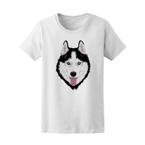 Beautiful Siberian Husky Graphic T-Shirt Women -Image by Shutterstock, Female Large