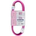 thumbnail image 1 of LAICAIW Rallonge Extérieure Éclairée de 3 Pi - Câble d'Extension Robuste 12/3 SJTW avec Fiche à 3 Broches Mise à la Terre - Cordon d'Alimentation 15 A pour Pelouse, Jardin, Électroménagers, Rose, 1 of 7