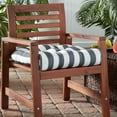 thumbnail image 3 of Greendale Home Fashions Tufted Outdoor 20'' x 20'' Seat Cushion, Canopy Stripe Gray, 3 of 8