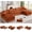 Orange, variant on 149'' Boneless Couch, Plush Corduroy Modular Sectional Sofa, Convertible U-Shaped Sleeper Sofas, Oversized Cloud 6-Seat Floor Daybed, Side Pocket, for Living Room, Apartment, Dark Gray