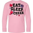 thumbnail image 3 of Inktastic Cheerleading Eat Sleep Cheer Long Sleeve Youth T-Shirt, 3 of 5