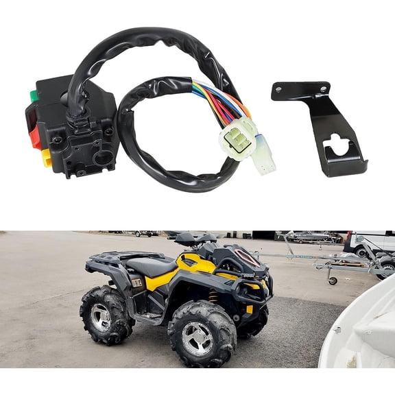SEBLAFF For Can-Am Outlander 450 500 650 800 Left Handlebar Switch Start On Off Light