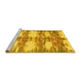 thumbnail image 2 of Ahgly Company Machine Washable Indoor Rectangle Abstract Yellow Contemporary Area Rugs, 4' x 6', 2 of 4