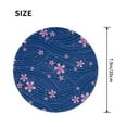 thumbnail image 3 of ZNDUO 2 Pack Round Mouse Pad Blue Line Floral 7.9" Small Non-Slip Rubber Gaming Mousepad Desk Mat for Home Office, 3 of 7
