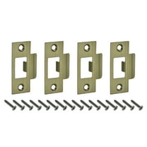 Uxcell 4Pack Door Strike Plate, 70mm x 40.3mm Stainless Steel Latch Deadbolt Replacement Lock Strike Plate, Bronze
