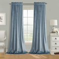 thumbnail image 1 of Cortinas Roslynwood de Terciopelo Azul Piedra 132x244 cm 2 Paneles, 1 of 8