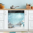 thumbnail image 4 of Coolnut Magnetic Dishwasher Stickers Christmas Snowman Kitchen Dishwasher Cover Sticker, Panel Decal Home Cabinet Appliances Stickers 20in W x 26in H Home Decor, 4 of 5